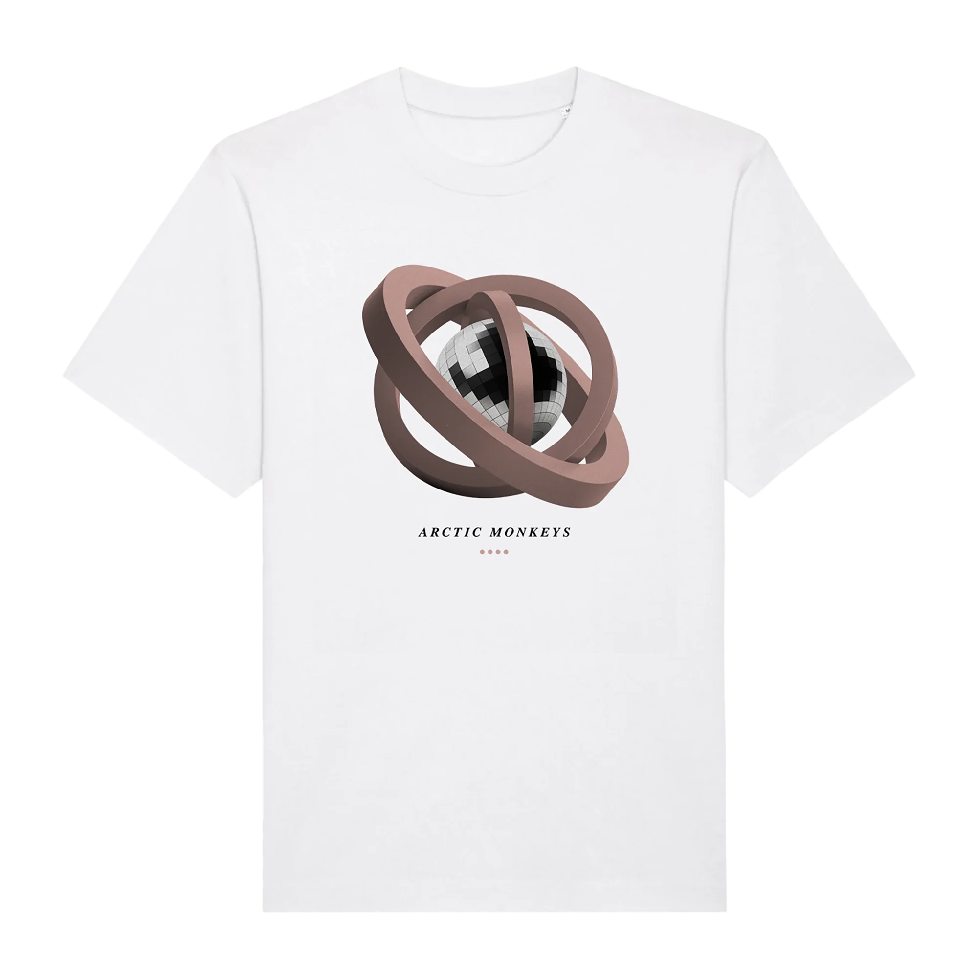 SPINNING CIRCLES MIRRORBALL WHITE T-SHIRT - Arctic Monkeys Merch